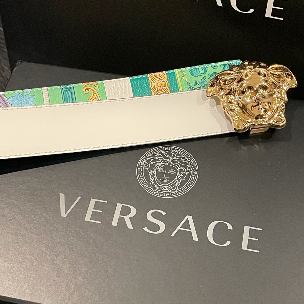 Versace Saffiano reversible belt